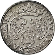 4 Mark - Gustav II Adolf Crowned head; type II, Sweden, 1618-1619 reverse image
