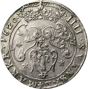4 Mark - Gustav II Adolf Crowned head; type III reverse image