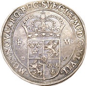 4 Mark - Kristina I Type V, Sweden, 1647-1649 reverse image