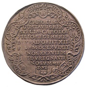 ⅔ Riksdaler - Karl X Gustav Funeral of Karl X, Sweden, 1660 reverse image