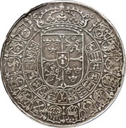 20 Mark - Karl IX First serie; Laureate King, Sweden, 1606 reverse image
