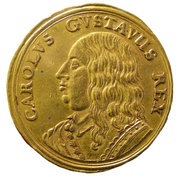 5 Dukater - Karl X Gustav Coronation of Karl X obverse image