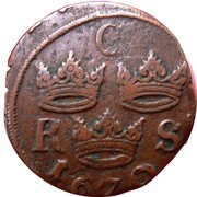 ⅙ Öre Silvermynt - Charles XI obverse image