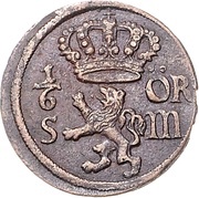⅙ Öre Silvermynt - Charles XII Type I reverse image