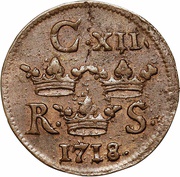 ⅙ Öre Silfwermynt - Charles XII Type II obverse image