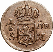 ⅙ Öre Silfwermynt - Charles XII Type II reverse image