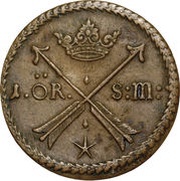 1 Öre Silvermynt - Charles XI reverse image
