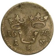 1 Mark - Charles XI, Sweden, 1663-1674 reverse image