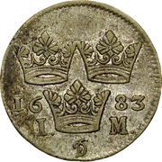 1 Mark - Charles XI, Sweden, 1683-1697 reverse image