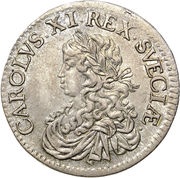 2 Mark - Charles XI Arab number; smaller bust obverse image