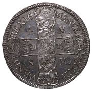 4 Mark - Charles XI, Sweden, 1668 reverse image