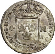 4 Mark - Charles XI, Sweden, 1683-1696 reverse image