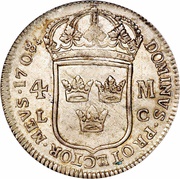 4 Mark - Charles XII, Sweden, 1708-1716 reverse image