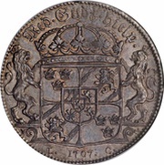 1 Riksdaler - Charles XII Type II, Sweden, 1707 reverse image