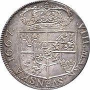8 Mark - Charles XI reverse image