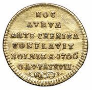 1 Ducat - Charles XII Smelting of gold by O.A. Paykull, Sweden, 1706 reverse image