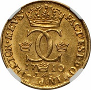 1 Ducat - Charles XII Type III, Sweden, 1708-1711 reverse image