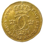 1 Ducat - Karl XII Type V, Sweden, 1718 reverse image