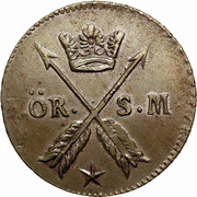 1 Öre Silvermynt - Charles XII reverse image
