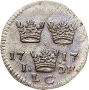 1 Öre - Charles XII reverse image