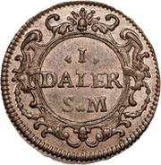 1 Daler Silvermynt - Ulrika Eleonora Hope reverse image