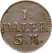 1 Daler Silvermynt - Charles XII The Crown reverse image