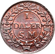 1 Daler Silvermynt - Charles XII Jupiter, Sweden, 1718 reverse image