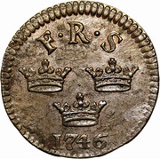 1 Öre Kopparmynt - Frederick I obverse image