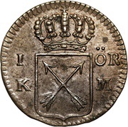 1 Öre Kopparmynt - Frederick I reverse image