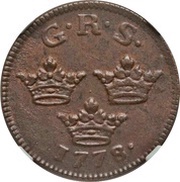 1 Öre Kopparmynt - Gustav III obverse image