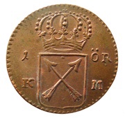 1 Öre Kopparmynt - Ulrika Eleonora reverse image