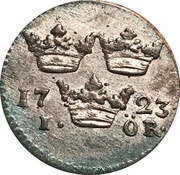 1 Öre Silvermynt - Frederick I reverse image