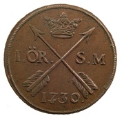 1 Öre Silvermynt - Frederick I reverse image