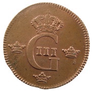 1 Öre Silvermynt - Gustav III obverse image
