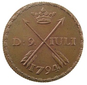 ½ Skilling - Gustav IV Adolf Avesta mint, Sweden, 1794 reverse image