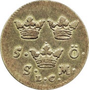 5 Öre Silvermynt - Ulrika Eleonora reverse image