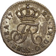5 Öre Silvermynt - Frederick I King's Monogram Type 1 obverse image