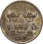 5 Öre Silvermynt - Frederick I King's Monogram Type 1 reverse image