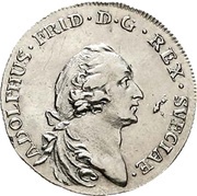 ⅛ Riksdaler - Adolf Fredrik small head obverse image