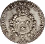 ⅛ Riksdaler - Adolf Frederick large head, Sweden, 1767-1768 reverse image