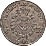 ⅙ Riksdaler - Gustav III, Sweden, 1778-1790 reverse image