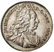 ¼ Riksdaler - Frederick I 2nd portrait obverse image