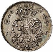 ¼ Riksdaler - Frederick I 2nd portrait, Sweden, 1723-1726 reverse image