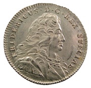 ¼ Riksdaler - Frederick I Type III obverse image