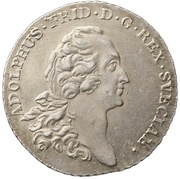 ¼ Riksdaler - Adolf Fredrick obverse image