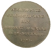 2 Mark - Adolf Fredrik Coronation of Adolf Fredrik reverse image
