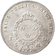 1 Daler Silvermynt - Adolf Fredrik, Sweden, 1770 reverse image