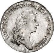 ⅓ Riksdaler - Gustav III Largesse money; Birth of Crownprince obverse image