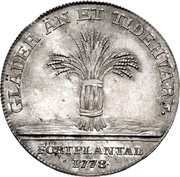 ⅓ Riksdaler - Gustav III Largesse money; Birth of Crownprince, Sweden, 1778 reverse image