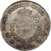2 Daler Silvermynt - Adolf Fredrik, Sweden, 1770 reverse image